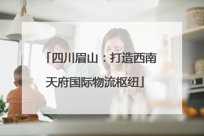 四川眉山：打造西南天府国际物流枢纽