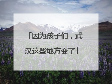 因为孩子们，武汉这些地方变了
