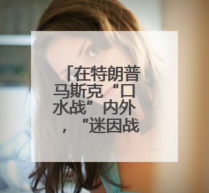 在特朗普马斯克“口水战”内外，“迷因战争”还在延续