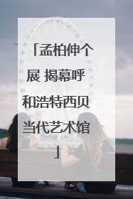 孟柏伸个展 揭幕呼和浩特西贝当代艺术馆