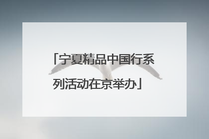 宁夏精品中国行系列活动在京举办