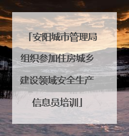 安阳城市管理局组织参加住房城乡建设领域安全生产信息员培训