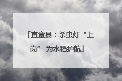 宜章县：杀虫灯“上岗” 为水稻护航