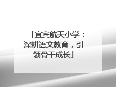 宜宾航天小学：深耕语文教育，引领骨干成长
