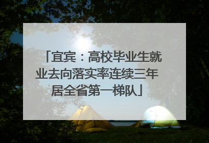 宜宾：高校毕业生就业去向落实率连续三年居全省第一梯队