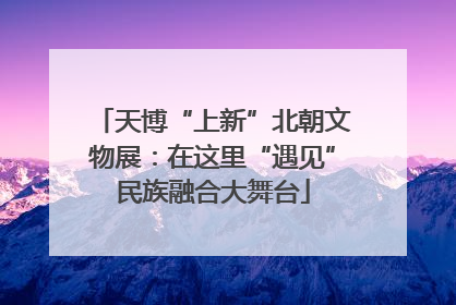 天博“上新”北朝文物展：在这里“遇见”民族融合大舞台