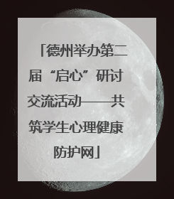 德州举办第二届“启心”研讨交流活动——共筑学生心理健康防护网