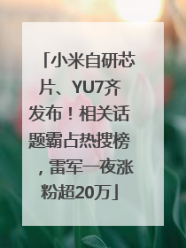 小米自研芯片、YU7齐发布！相关话题霸占热搜榜，雷军一夜涨粉超20万