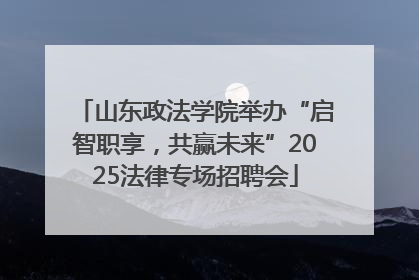 山东政法学院举办“启智职享，共赢未来”2025法律专场招聘会