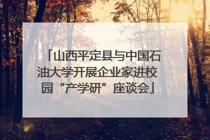 山西平定县与中国石油大学开展企业家进校园“产学研”座谈会