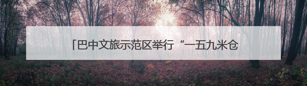 巴中文旅示范区举行“一五九米仓民宿”推介会 开启文旅新征程