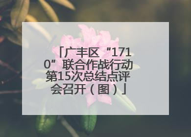 广丰区“1710”联合作战行动第15次总结点评会召开（图）