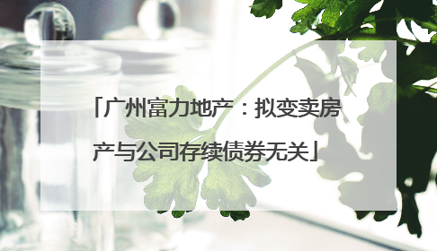 广州富力地产：拟变卖房产与公司存续债券无关