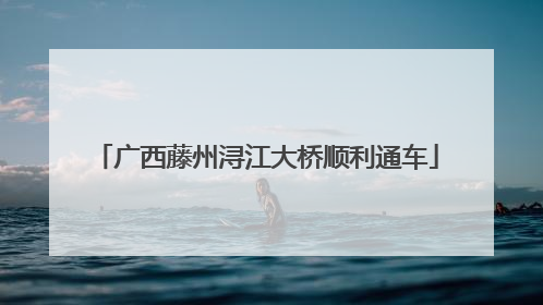广西藤州浔江大桥顺利通车