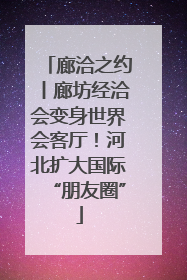 廊洽之约丨廊坊经洽会变身世界会客厅！河北扩大国际“朋友圈”