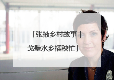 张掖乡村故事｜戈壁水乡插秧忙