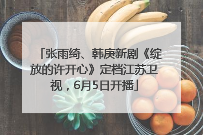 张雨绮、韩庚新剧《绽放的许开心》定档江苏卫视，6月5日开播