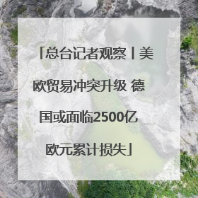 总台记者观察丨美欧贸易冲突升级 德国或面临2500亿欧元累计损失