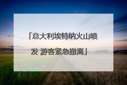 意大利埃特纳火山喷发 游客紧急撤离