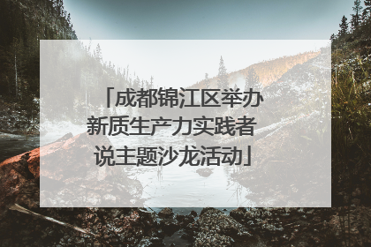成都锦江区举办新质生产力实践者说主题沙龙活动