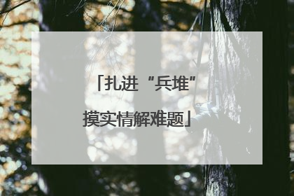 扎进“兵堆”摸实情解难题