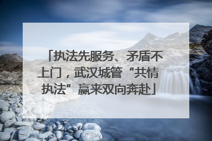 执法先服务、矛盾不上门，武汉城管“共情执法”赢来双向奔赴