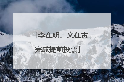 李在明、文在寅完成提前投票