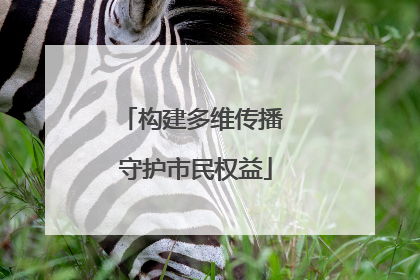 构建多维传播 守护市民权益