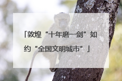 敦煌“十年磨一剑”如约“全国文明城市”