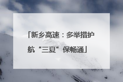 新乡高速：多举措护航“三夏”保畅通