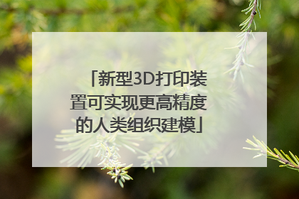 新型3D打印装置可实现更高精度的人类组织建模