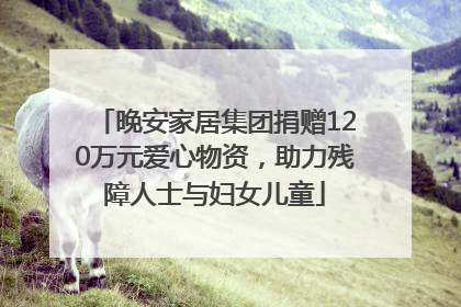 晚安家居集团捐赠120万元爱心物资，助力残障人士与妇女儿童
