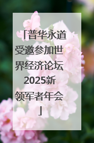 普华永道受邀参加世界经济论坛2025新领军者年会