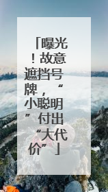 曝光！故意遮挡号牌，“小聪明”付出“大代价”