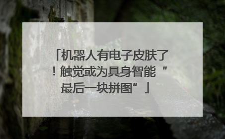 机器人有电子皮肤了！触觉或为具身智能“最后一块拼图”