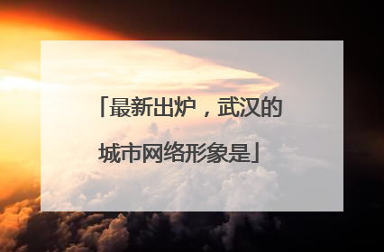 最新出炉，武汉的城市网络形象是