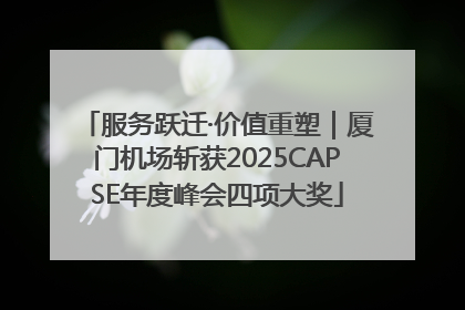 服务跃迁·价值重塑｜厦门机场斩获2025CAPSE年度峰会四项大奖