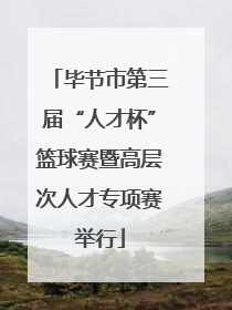 毕节市第三届“人才杯”篮球赛暨高层次人才专项赛举行