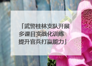 武警桂林支队开展多课目实战化训练 提升官兵打赢能力