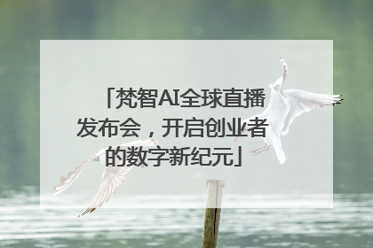 梵智AI全球直播发布会，开启创业者的数字新纪元