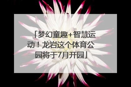 梦幻童趣+智慧运动！龙岩这个体育公园将于7月开园