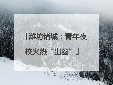 潍坊诸城：青年夜校火热“出圈”