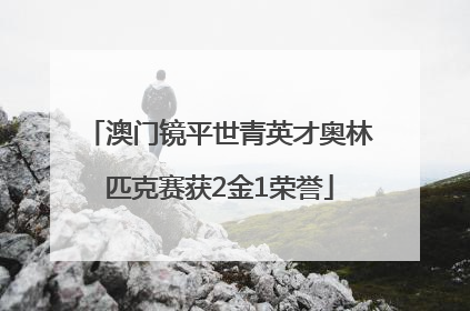 澳门镜平世青英才奥林匹克赛获2金1荣誉