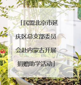 民盟北京市延庆区总支部委员会赴内蒙古开展捐赠助学活动