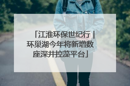 江淮环保世纪行｜环巢湖今年将新增数座深井控藻平台
