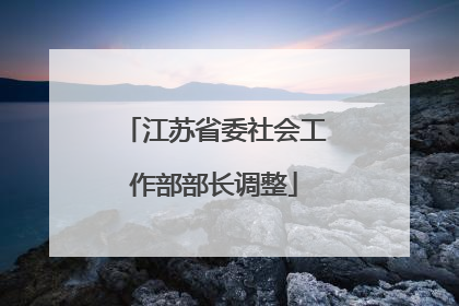江苏省委社会工作部部长调整