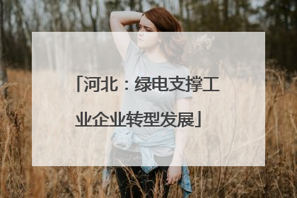 河北：绿电支撑工业企业转型发展