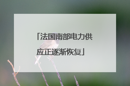 法国南部电力供应正逐渐恢复