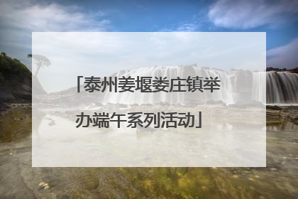 泰州姜堰娄庄镇举办端午系列活动
