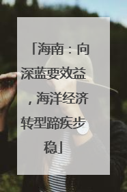 海南：向深蓝要效益，海洋经济转型蹄疾步稳